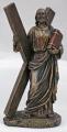  St. Andrew Statue Hand-Painted in Cold Cast Bronze, 8"H 
