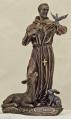  St. Francis of Assisi w/Animals Statue - Cold Cast Bronze, 8.5"H 