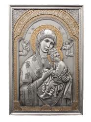  Our Lady of Perpetual Help Plaque in Pewter Style Finish 