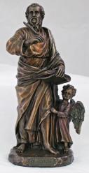  St. Matthew Statue - Cold Cast Bronze, 8\"H 