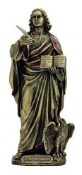  St. John the Evangelist Statue - Cold Cast Bronze, 8\"H 