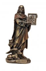 St. Luke the Evangelist Statue - Cold Cast Bronze, 8\"H 