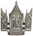  Calvary Triptych in Pewter Style Finish, 7.25" x 8" 
