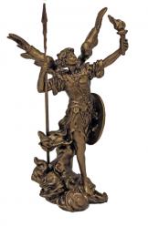  St. Uriel the Archangel Statue - Cold Cast Bronze, 4\"H 