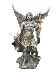  St. Gabriel the Archangel Statue in Pewter Style Finish, 9\"H 
