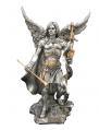  St. Gabriel the Archangel Statue in Pewter Style Finish, 9"H 