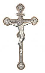  Wall Crucifix in Pewter Style Finish, 14\" 