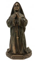  St. Bernadette Statue Hand-Painted in Cold Cast Bronze, 6\"H 