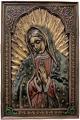  Our Lady of Guadalupe Plaque Hand-Painted in Cold-Cast Bronze 