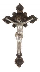  St. Benedict Crucifix w/Pewter Style Corpus & Bronze Cross, 8\" x 14\" 