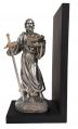 St. Paul Bookend Hand-Painted in Pewter Style Finish 