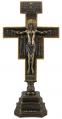  San Damiano Standing Crucifix in Hand-Painted Cold Cast Bronze, 11" x 22" 