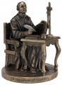  St. Ignatius of Loyola Statue in Hand-Painted in Cold Cast Bronze, 6.5"H 