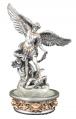  St. Michael Holy Water Font in Pewter Style Finish, 8" 