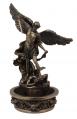  St. Michael Holy Water Font in Hand-Painted Cold Cast Bronze, 8" 