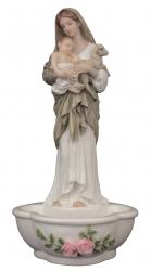  L\'Innocence Holy Water Font by Bouguereau Hand-Painted, 7.5\" 