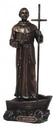  St. Junipero Serra Statue - Cold Cast Bronze, 8\"H 