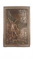  St. Michael the Archangel Plaque Hand-Painted in Cold Cast Bronze 