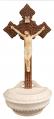  Crucifixion Holy Water Font Hand-Painted, 9" 