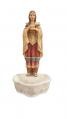  St. Kateri Tekakwitha Statue Hand-Painted Holy Water Font, 7.5" 
