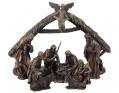  Christmas Nativity Set Hand-Painted in Hand-Painted Cold-Cast Bronze, 10 pc 