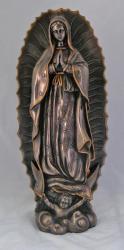  Our Lady of Guadalupe Statue in Bronze & Fiberglass, 19\"H 
