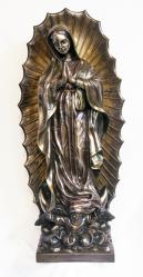  Our Lady of Guadalupe Statue in Bronze & Fiberglass, 43\"H 