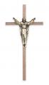  Walnut Wall Crucifix w/Bronze Risen Christ 10" 