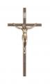  10" Walnut Wall Crucifix w/Bronze Corpus 