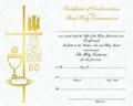  Communion/Confirmation Parchment Certificate 