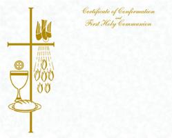  Communion/Confirmation CYO Parchment Certificate 